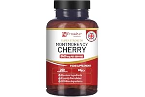 ‎PH PROWISE HEALTHCARE Montmorency-Kirsche 6400 mg – 200 Sauerkirsch-Kapseln – Natürliches Nahrungsergänzungsmittel mit Sauerkirschextrakt für Männer und Frauen – Superstark – Hergestellt in Großbritannien von Prowise