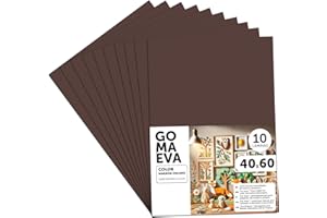 m-office Fogli di Gomma Eva Colorata, Gomma Crepla per Scrapbooking, Scuola, Cartoncini Creativi, Lavoretti, Torte Scenografiche, Scuola o Progetti Artistici 40x60cm (Marrone scuro, 10 uds)