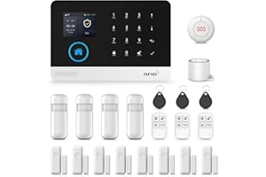 XNH 4G+WiFi Allarme Casa Senza Fili, 21 Pezzi Sistema di Allarme Casa, Antifurto Casa Wireless con Sensore per Porte e Finestre,Rilevatore di Movimento,Sirena,Telecomando, Compatibile con Alexa
