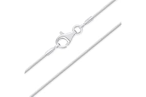 DTPsilver® 925 Silver Chains for Women - Sterling Silver Necklace - Snake Chain Necklace - Silver Chain - Silver Necklaces for Women - 925 Silver Chain - Length: 16 18 20 22 24 Inch - Width 1-1.5-2 mm