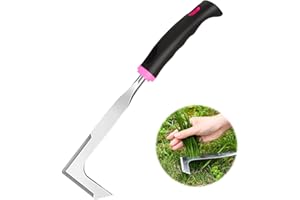 CIYIN Sarchiatore per Erbacce con Manico, Estirpatore Erbacce Manuale, Sarchiatore Manuale in Acciaio Inossidabile, Falce per Erba, Diserbante Erbacce per Rimozione di Muschio e Erbacce