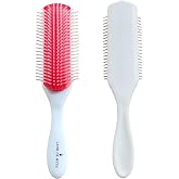 LAND OF MYTH - Lom1213 Styling Brush, 9 Row Forming Brush, Curly Girl Curly Girl Method Brush (WHITE)