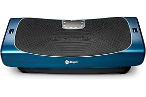 LifePro Rumblex 4D Pro Vibration Plate - Whole Body Vibration Platform Exercise Machine - Home Workout Equipment for Weight Loss, Toning & Wellness - Full Bundle of Bands, Straps & Accessories (Blue)