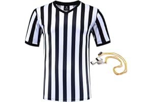 SHINESTONE Schiedsrichtershirt, Herren Basketball, Fußball, Schiedsrichter, Trikot, Kurzarm, feuchtigkeitsableitend und schnell trocknend, perfekt für Outdoor-Sportarten, schwarz/weiß