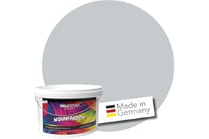 ‎WALLCOVER WALLCOVER Colors Wandfarbe Grau für Innen 5 L Innenfarbe Moon 1D Matt | Profi Farbe Innenwandfarbe in Premium Qualität | weitere Größen und Farbtöne erhältlich