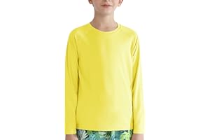 Valcatch Boy's Girls UPF 50+ Sun Protection Shirts Long Sleeve Swim Rash Vests Kids Teens Fishing Hiking Shirt Quick Dry Athletic Performance Active T-Shirt Running Gym Workout Tee Tops