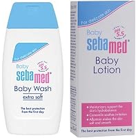 SebaMed Extra Soft Baby Wash (50ml) & Baby Lotion, 100ml Combo