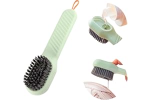 JICOOT 1Pcs Multifunctional Liquid Shoe Cleaning Brush with Soap Dispenser, Shoe Laundry Brush Scrub Brushes for Cleaning, Soft Bristle Cleaning Brushes for Household Use Bathroom Kitchen