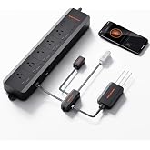 GGS AC5 Power Strip 5 Sockets, Smart Control, 3 in 1 Sensor, Brightness and Humidity, Temperature, for Indoor Growing and Liv