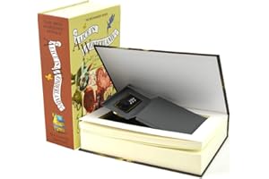 DSL DAILY SUPPLY LTD. DSL HomeSafe Real Book Safe Secret Hidden Key Combination Metal Security Money Box 3 Size 7 Design (Alice in Wonderland, Real Book Combination 221 x 153 x 45mm)