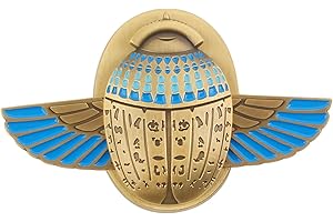 LIKUNGOU Moon Scarab Beetle Cosplay Props Pointing to Ammit's Ushabti Marc Spector Alloy Collectible Gifts for Boys Superhero Legend Fans, Golden Blue