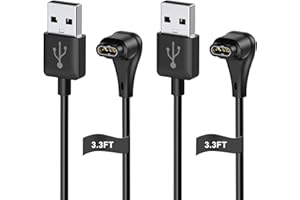 AUSTUO 2 Stück Ladegerät für Garmin Fenix 7|7S|7X|6|6S|6X|5|5S, Forerunner 945 955 45 255 265,Instinct,Approach S62,Venu,Tactical, 90 Grad 3.3FT Upgraded USB Ladekabel