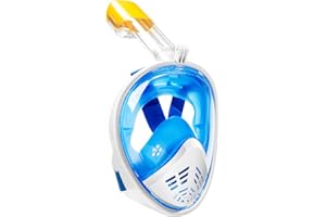 Luchai Snorkel Mask,180° View Full Face Snorkeling Mask Sports Camera Compatible, Diving Mark for Adults and Kids Anti-fog and Leak with Breathing System and Adjustable Strap