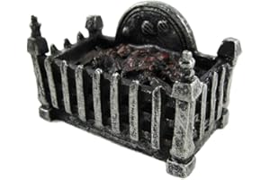Melody Jane Dolls House Fire Grate Basket with Glowing Coals Resin Fireplace Accessory