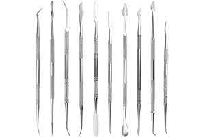 TOVOT 10 Pièces Outils de Sculpture en Cire en Acier Inoxydable Outils de Sculpture Double Face Outils de modelage de l'argile