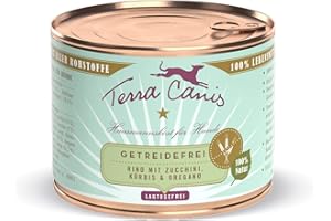 Terra Canis Manzo, zucchina, zucca & origano - Alimento umido Grain-Free, 200g I Alimento premium per cani con ingredienti di autentica qualità human-grade al 100% I Gluten-free