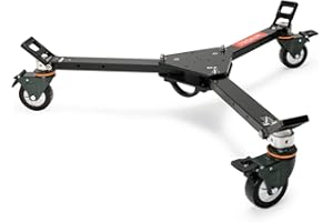 PROAIM Lineo Tragbarer Videokamera-Boden-Dolly - Robuster professioneller Studio-Dolly für Stative mit doppelten Spikes - Unterstützt eine Nutzlast von 500 kg / 1100 lb (P-PRT-D)