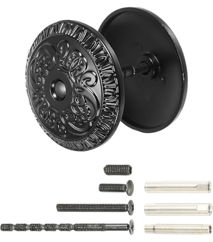 2 Pack Door Hole Cover Plate Door Knob Handle Hole Filler Plate Metal