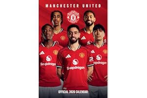 2026 CALENDAR MANCHESTER UNITED FC MONTH TO VIEW A3 WALL CALENDAR OFFICIAL PRODUCT
