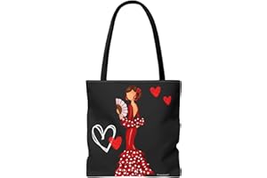 IllustrArte Bolsa Tote Málaga Poliéster 400 g/m² (43 x 43 cm) | Impresión a Doble Cara | Asas de 60 cm | Bolsa Reutilizable y Resistente
