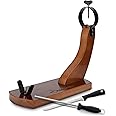 Ham Stand with Non-slip Pads + Ham Knife + Sharpening Steel - Spanish Jamonero Ham Holder Set Jamonprive