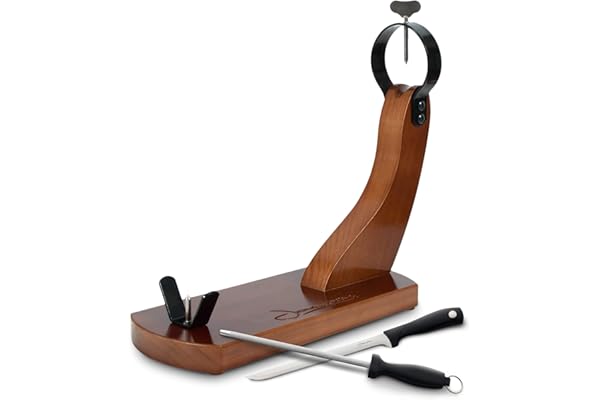 Support à Jambon avec Base Antidérapante + Couteau & Fusil à Aiguiser - Porte Jambon Jamonprive
