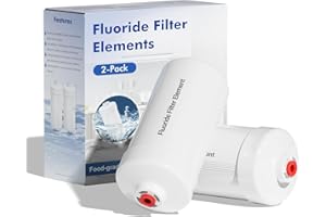 Purewell Série K FL-2 Blanc 5 étages Filtre à eau fluorure de rechange pour réduction de l'arsenic, compatible avec le système de filtre à gravité, réduit efficacement le chlore et le fluorure