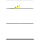 10 Stück/Blatt, 25 Blatt, Etiketten Selbstklebend Bedruckbar Aufkleber A4 - 105 x 57 mm