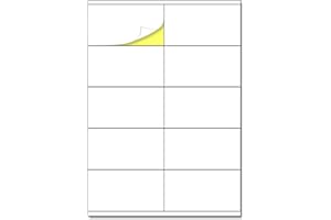 TOWNSTIX 105 x 57 mm, 25 feuilles, A4 Étiquettes Autocollantes Imprimable Blanc - 10 par feuille