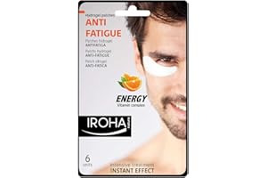 Iroha Nature - Parches Hidrogel para Ojos, Antifatiga con Vitamina C, para Hombres, 6 unidades | Parches Hydrogel Antifatiga Hombre Vitamin Complex