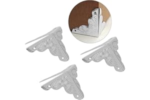 HAOFY Paraspigoli per Mobili, 12pcs Protezioni Decorative D'angolo per la Cassa del dei Gioielli della Scatola del Metallo, Paraurti di Sicurezza del Bordo del Banco Guardia della