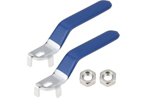 LT Easiyl 2 st 10 x 6 mm Kvartsvred spakhandtag med M10-muttrar för DN25 kulventil