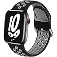 Muranne Sport Band Compatible with Apple Watch 38mm 40mm 41mm 42mm 44mm 45mm 49mm for Women Men, Breathable Soft Silicone Replacement Strap For iWatch Ultra 2/ Ultra SE Series 9 8 7 6 5 4 3 2 1