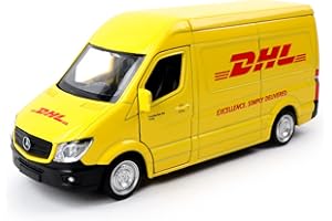 MGM TURBO CHALLENGE - Camion DHL - City - 850318-1/36 - Auto a Frizione Retrò - Giallo - Metallo - Giocattolo per Bambini - Auto - Veicolo - Regalo - A partire dai 3 anni