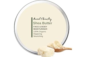 ANCIENT CHEMISTRY Hidratante de manteca de karité orgánica de 200 ml, 100% pura y natural, mantequilla corporal hidratante profunda para piel seca, estrías, cuidado del cabello y antienvejecimiento