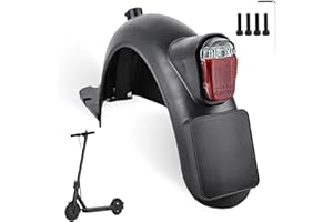 Kit de rechange pour garde-boue arrière de scooter : TOATELU Garde-boue arrière et feu arrière LED pour Segway Ninebot Max G30 G30D Fender Taillight, garde-boue arrière de scooter avec crochet, feu