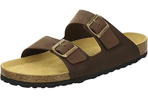 AFS-Schuhe Cómodas sandalias y pantuflas de piel para hombre, tallas 36-50, fabricadas en Alemania