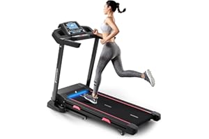 SPORTSTECH - Tapis De Course Pliable F31s - Capteurs + - 12 Programmes - Jusqu’À 16km/h - Lecteur MP3 + Haut-Parleurs - Système d'Autolubrification - 155 x 72,5 x 128 cm