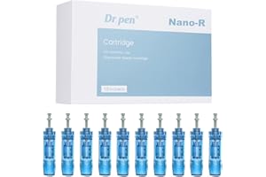 BESTAUTY 10 Pièces Dr. Pen Cartouches Nano-R - Cartouche d'Aiguille de Rechange Originale pour Dr. Pen Ultima A8S M8S A9 Stylo de Microneedling (Nano-R, 10PCS)