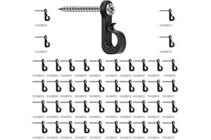 UNI-FINE SHOP Uni-Fine - Ganchos de rosca Q-Hanger para interiores y exteriores, para luces de Navidad, garaje, Año Nuevo, fiesta, para exteriores, cadena de luces