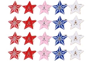 STOBOK 25 Stück LED Broschen Pin Leuchten Stern Brosche Blinkenden Stern Revers Abzeichen Leuchten im Dunkeln Party Begünstigt Pullover Schal Brosche für Valentinstag Weihnachten