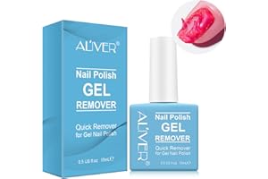 PLOBRT Gel Nail Polish Remover 15ml, Gel Polish Remover Quick & Easy Remove Within 2-5 Minutes, Nail Gel Remover Not Hurt Nails