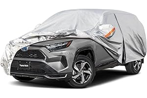 Kayme Bâche Voiture Étanche Respirante Compatible avec Toyota RAV4 (2008-2025), 6 Couches Housse de Protection Voiture Extérieur, Contre Pluie Soleil Poussière avec Zip et Doublure en Coton.