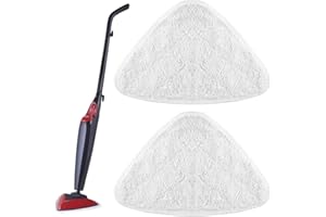 HABNI 2 Pièces Recharge de Lavette Balai Vapeur en Microfibre Compatibles Avec Vileda Steam Mop/Balais Vapeur Microfibre Pour Capacité d'absorption et Réutilisation (Blanc 2 PCS)