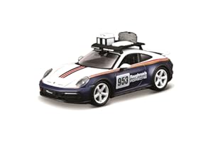 Bburago - Porsche 911 Dakar - Maqueta Realista de Coche a Escala 1:24, réplica diecast con Puertas Que se abren, Licencia Oficial Porsche, Edad Recomendada 3+ años
