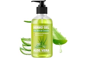 QKnatur - ALOE VERA DE CANARIAS BIO DERMO GEL - Hydratant naturel - Idéal pour les peaux irritées après l'épilation et le rasage, les coups de soleil et les piqûres d'insectes