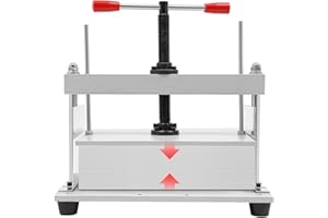 DHQCQL Papierpresse Papierbrikettpresse, A4 Manuelle Papierpresse mit BalanceLeiste, Papierbrikettpresse für Rechnungen, Bücher, Bücher im Abflachen, 21.5 * 36.5 * 33cm, Weiß