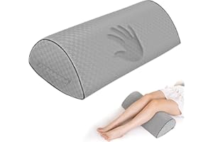 Babyezz Kniekissen für Seitenschläfer, Memory-Schaum-Kissen gegen Hüft- & Rückenschmerzen, Keilkissen für Rückenlage, ergonomische Schlafunterstützung (Grau)