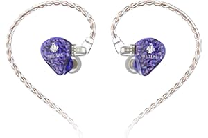 Hidizs MS2 Hybrid Dual Drivers Écouteurs HiFi,IEM Audio Haute résolution avec câble détachable 0,78 mm 2 Broches pour Smartphones Android iPhone