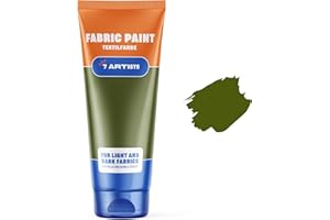 7 Artists Peinture Textile Peinture Textile Permanent Vert Olive 60 ml | Peinture Sur Tissu | Peinture Tissu Textile Permanent | Peinture Vetement | Peinture Pour Tissu | Peinture Pour Textile